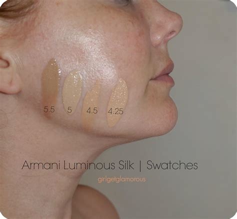 armani luminous silk foundation swatches 4.25